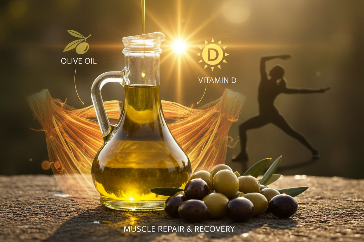 Olive Oil and Vitamin D for Muscle Repair