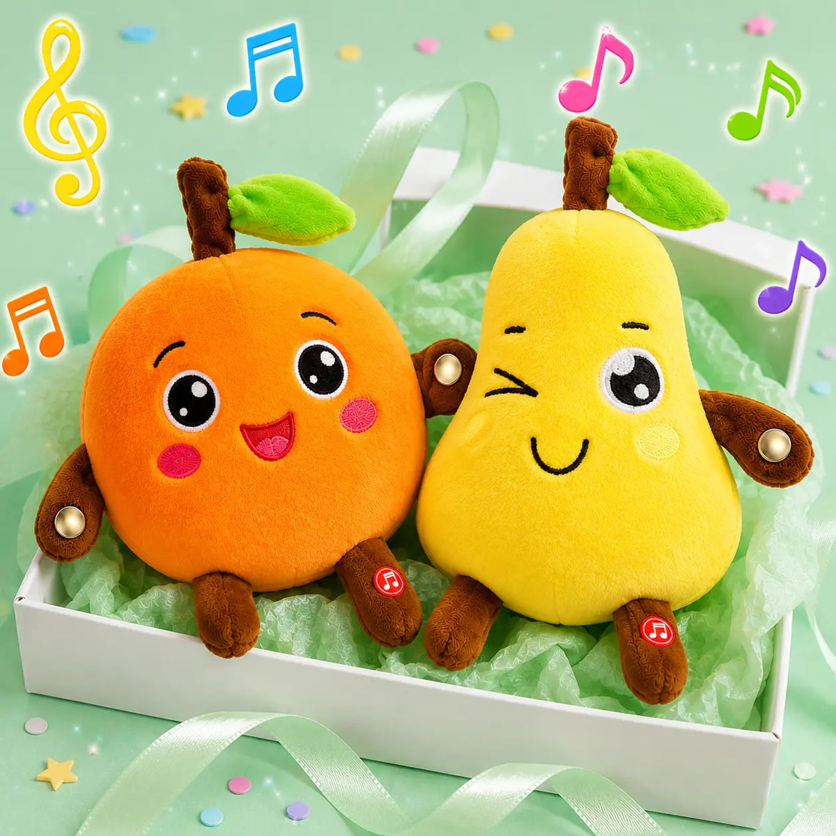 Interactive Parent-Child Plush Toy with Musical Sensory Activities and Shared Play Design