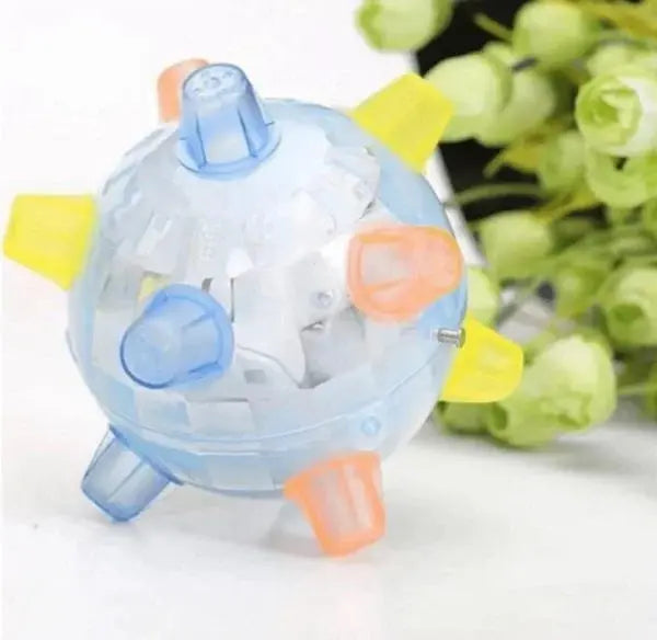 Interactive Dog Toy with Bouncing Motion and LED Lights, USB Rechargeable All Vera Mart