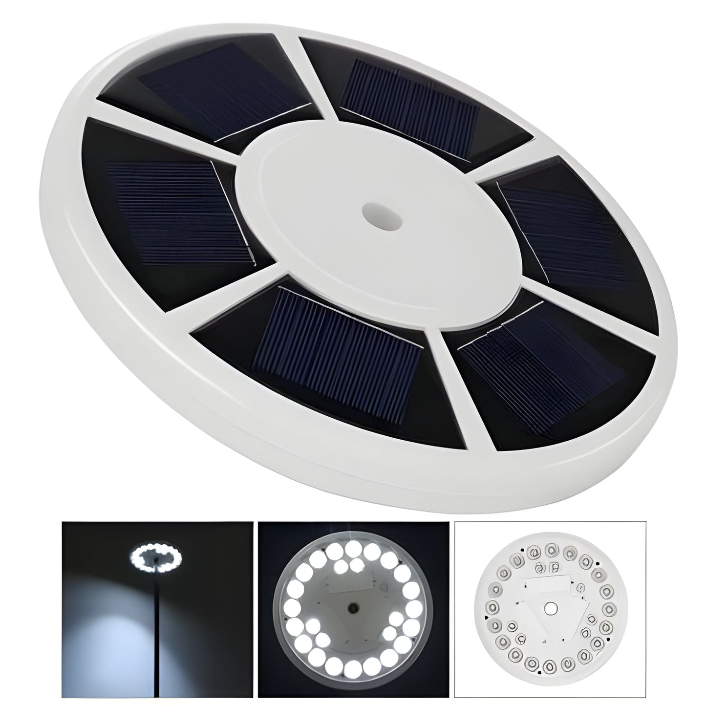Solar Flagpole Light with 26 LEDs and Automatic Dusk Detection, 700 Lumens