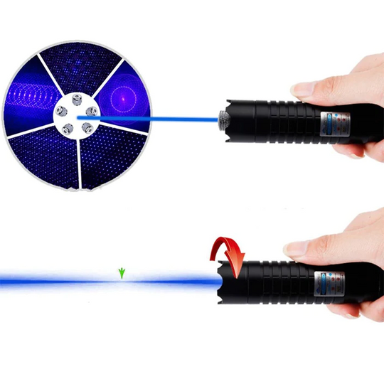 Blue Laser Torch with Adjustable Focus Ring and Fire Ignition, 16404ft Range