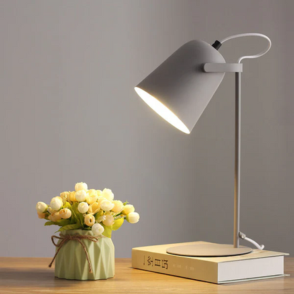 Iron Bucket Table Lamp with E26 Socket and Pastel Color Options