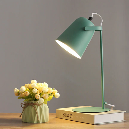 Iron Bucket Table Lamp with E26 Socket and Pastel Color Options