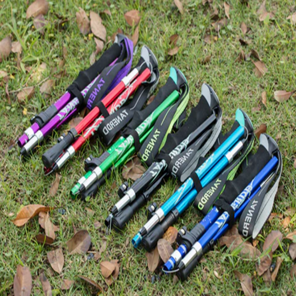 Telescopic Trekking Pole with Foldable Design and Height Adjustment