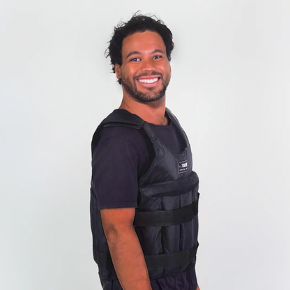 Adjustable Weight Vest with Removable Plates and Buckle Straps, 110 Pound Capacity