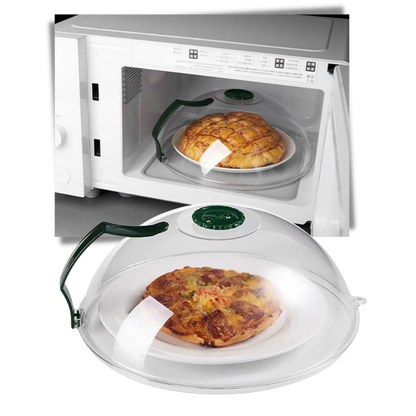 Microwave Splatter Guard with Steam Vent for 10.3in Plates, Dishwasher Safe