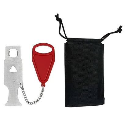 Strike Plate Door Wedge with Metal Alloy Construction for Travel Security