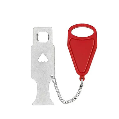 Strike Plate Door Wedge with Metal Alloy Construction for Travel Security