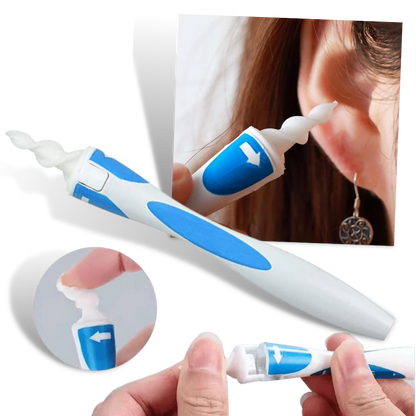 Spiral Silicone Ear Cleaning Tool with 16 Replaceable Tips and Reusable Handle