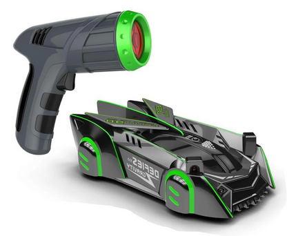 Laser Guided Stunt Car with Wall and Ceiling Climbing, LED Lights