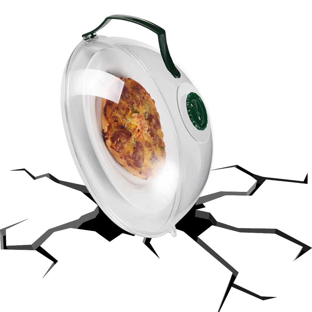 Microwave Splatter Guard with Steam Vent for 10.3in Plates, Dishwasher Safe