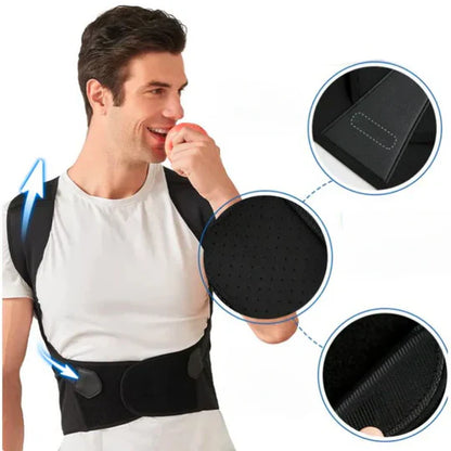 Shoulder and Neck Support Brace with Adjustable Straps for Posture Training