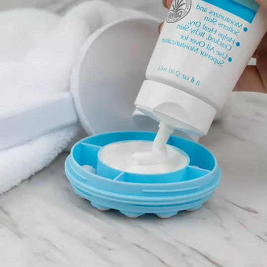 Back Lotion Applicator with Rolling Heads and Extended Handle