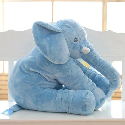 Plush Elephant Pillow with Floppy Ears and Curved Trunk for Babies