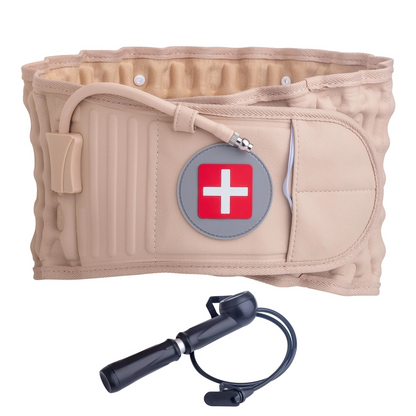 Inflatable Lumbar Traction Belt with Hand Pump and Adjustable Air Pressure