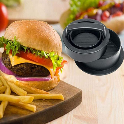 Burger Patty Press with Removable Mold and Circular Shaping Chamber