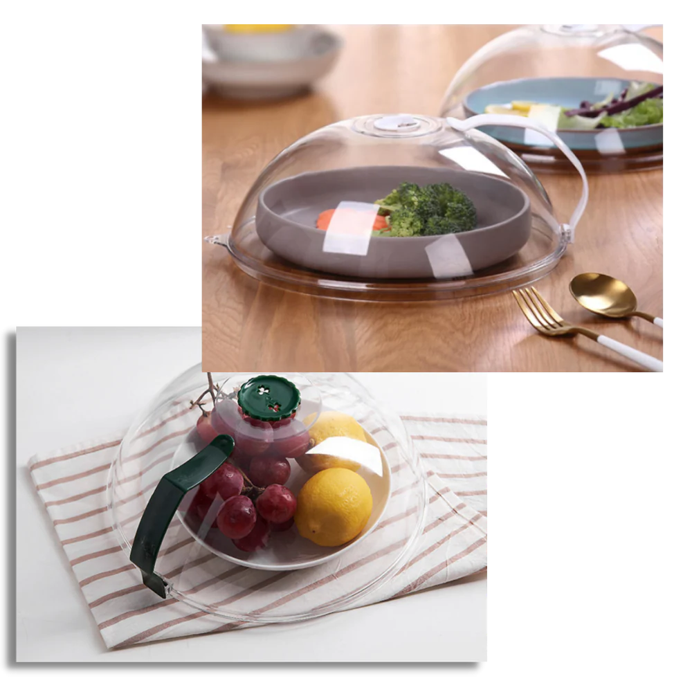 Microwave Splatter Guard with Steam Vent for 10.3in Plates, Dishwasher Safe