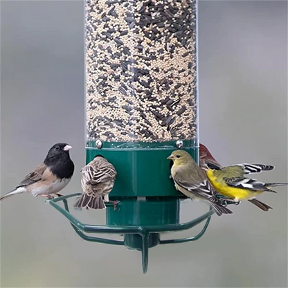 Weight-Activated Bird Feeder with Rotating Perch and Four Feeding Ports All Vera Mart