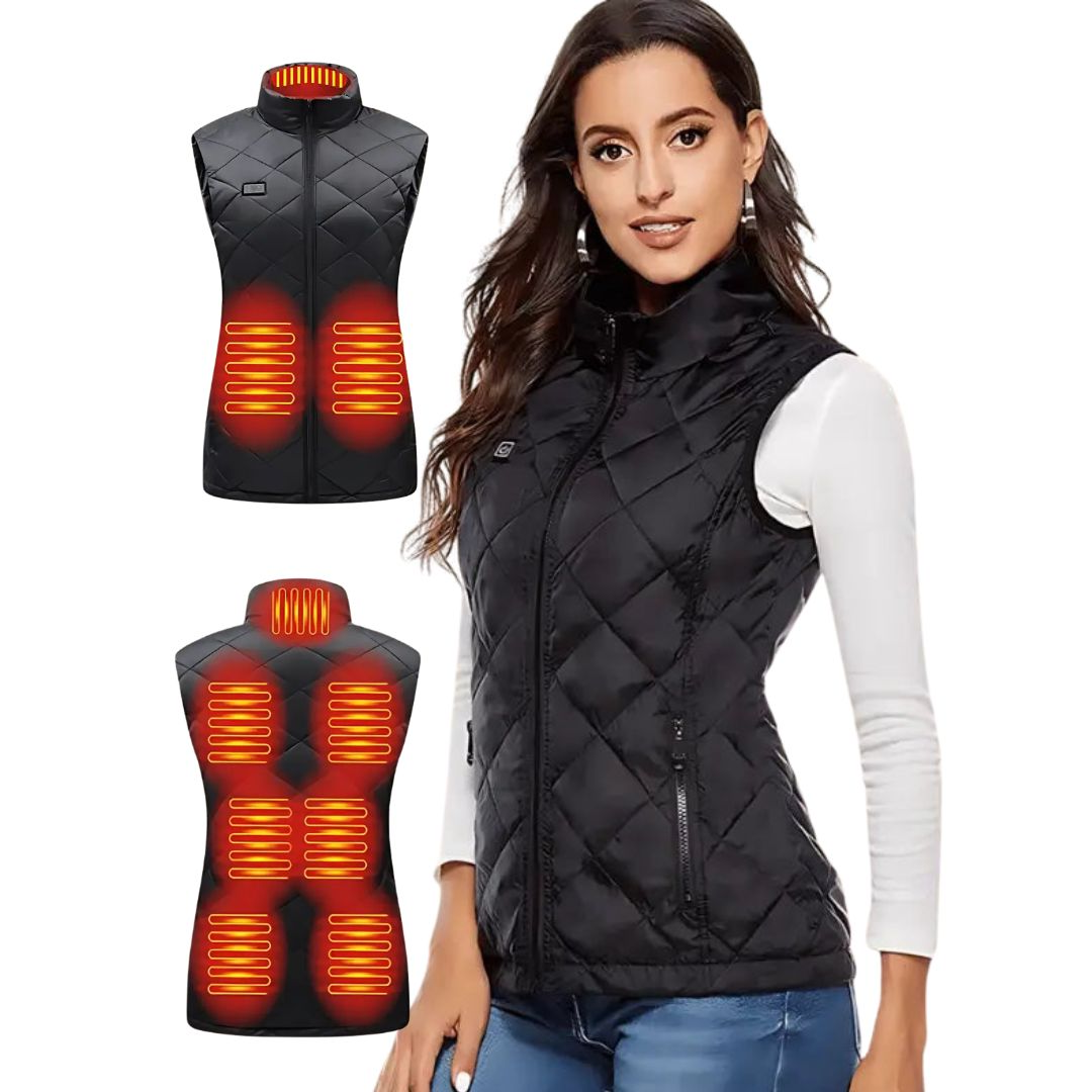 Heated Gilet for Women with Nine Zones and Adjustable Temperature Settings