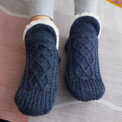 Thermal Socks with Non-Slip Grip and Adjustable Cuff, Breathable Soft Interior All Vera Mart