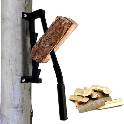 Wall Mounted Firewood Splitter with High Carbon Steel Blade and Multiple Cutting Edges