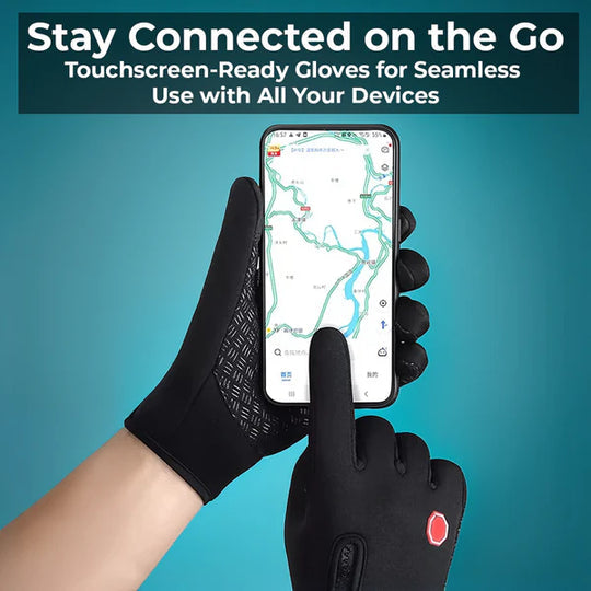 Winter Thermal Gloves with Three-Finger Touchscreen and Grip Palm