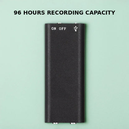 Portable Voice Activated Recorder with 32GB Storage and 96-Hour Battery Life