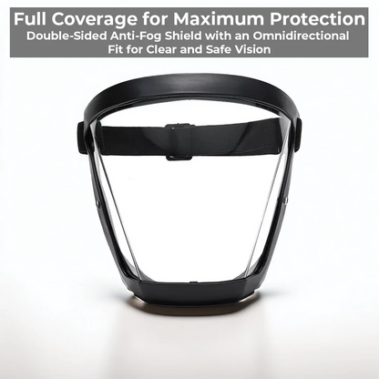 Polycarbonate Face Shield with Anti-Fog Visor and Detachable Filter