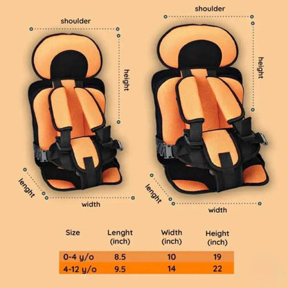 Child Car Seat Cushion with Padded Side Support and Belt Integration