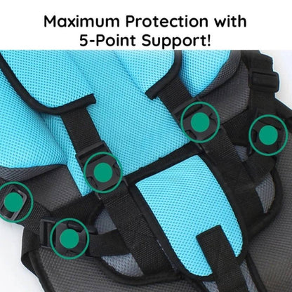 Child Car Seat Cushion with Padded Side Support and Belt Integration