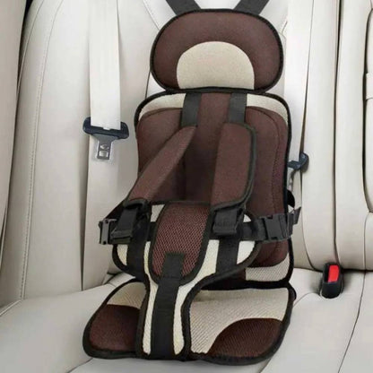 Child Car Seat Cushion with Padded Side Support and Belt Integration