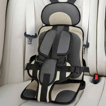 Child Car Seat Cushion with Padded Side Support and Belt Integration