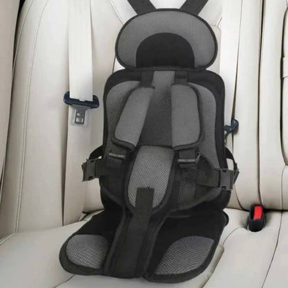 Child Car Seat Cushion with Padded Side Support and Belt Integration