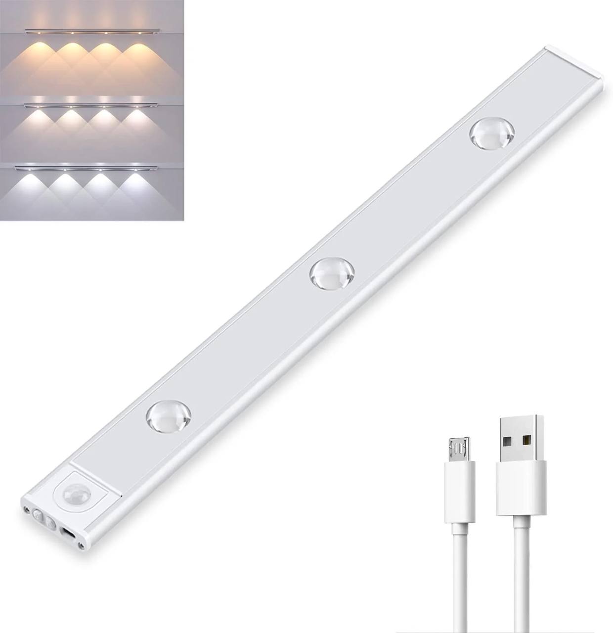 Motion Sensor LED Light Bar with Stepless Dimming and Three Color Temperatures