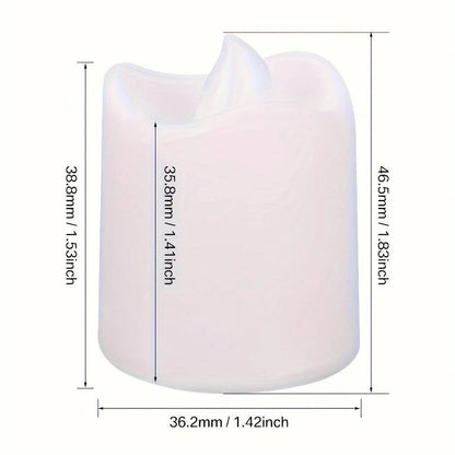 Battery Operated LED Tealight Candles with Flickering Flame Effect and On-Off Switch