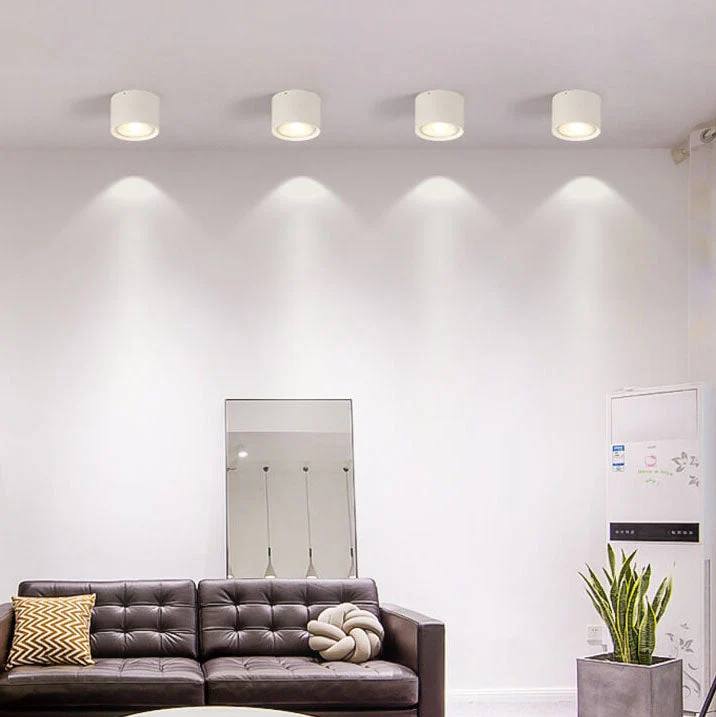 LED Ceiling Spotlight with Rotatable Head and Compact Design