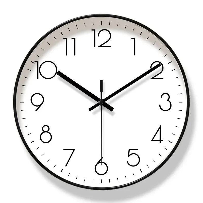 Abstract Pattern Wall Clock with Glass Face and Quartz Movement