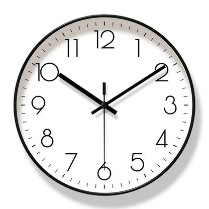 Abstract Pattern Wall Clock with Glass Face and Quartz Movement