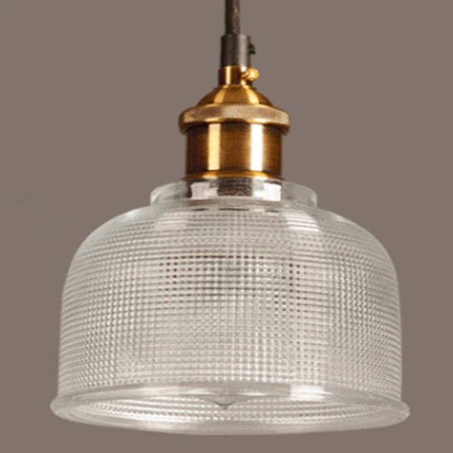 Glass Pendant Light with Adjustable 47 Inch Cable and Iron Hardware