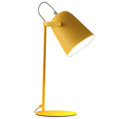 Adjustable Reading Lamp with Tilting Shade and Iron Base, 63 Inch Cord