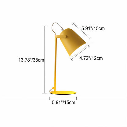 Adjustable Reading Lamp with Tilting Shade and Iron Base, 63 Inch Cord