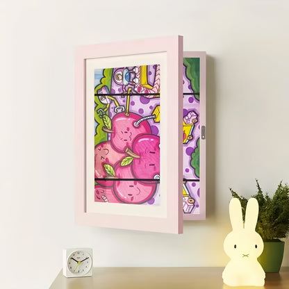 Magnetic Artwork Display Frame for Wall with 150 Sheet Storage Capacity