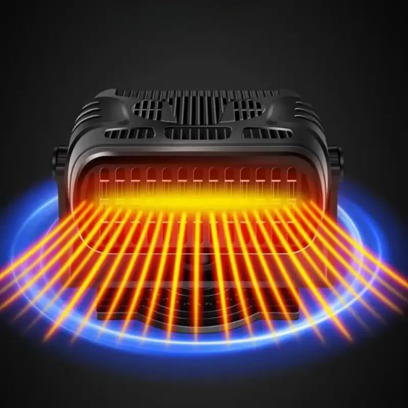 Portable Car Heater with 360 Degree Rotation and Dual Mode Fan for Defrosting