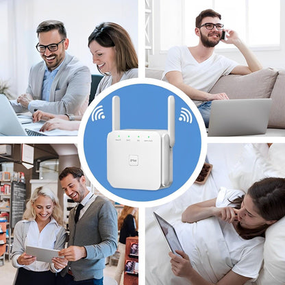 Long Range WiFi Repeater with Wall Penetrating Antenna and Multi-Device Support