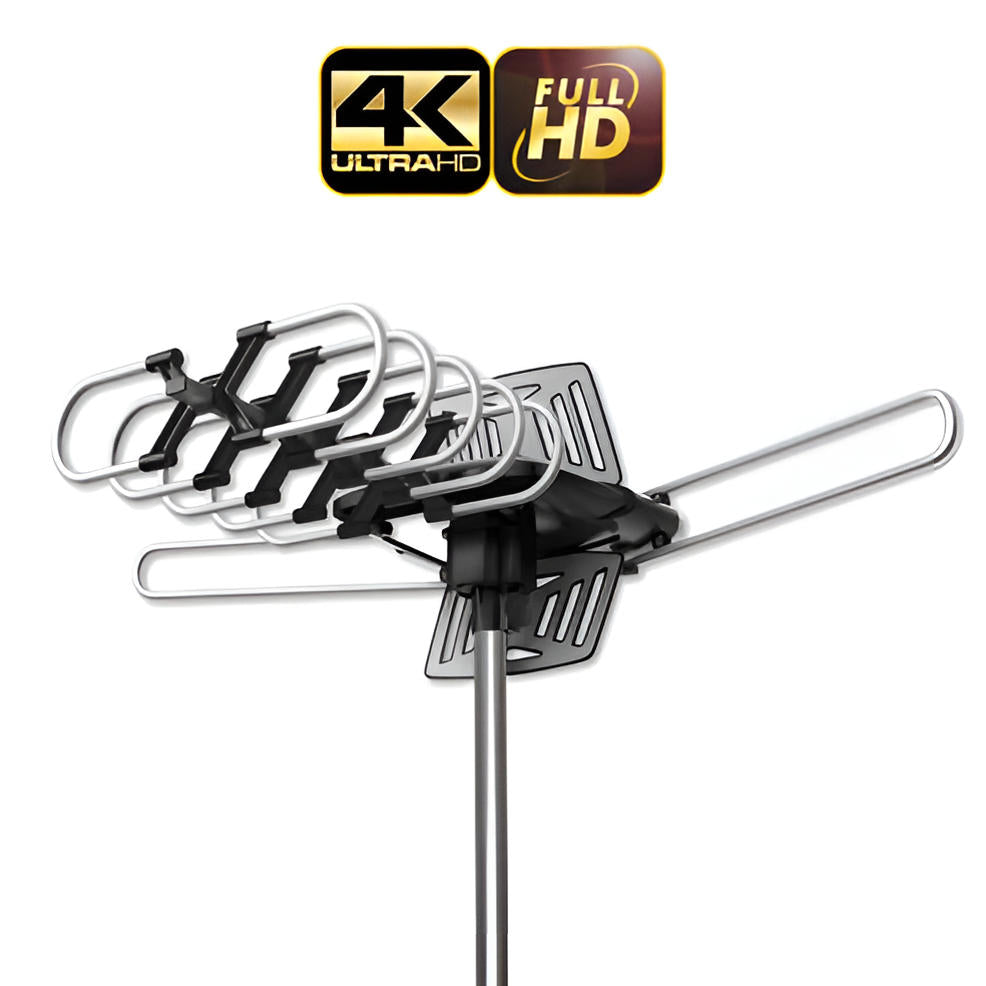 Outdoor HD TV Antenna with 360 Degree Motorized Rotation and Remote ...