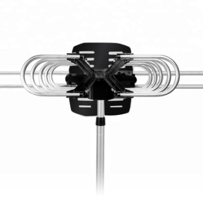 Outdoor HD TV Antenna with 360 Degree Motorized Rotation and Remote Control, 33ft Cable