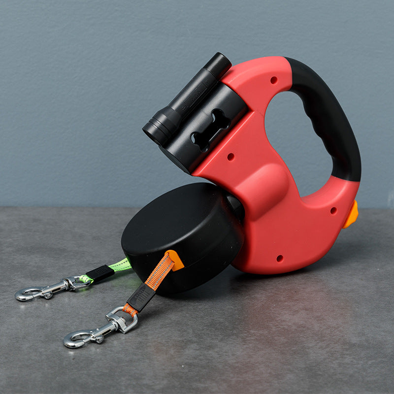 Dual Dog Leash with Rotating Swivel Joint and Padded Handle for Medium-Large Dogs