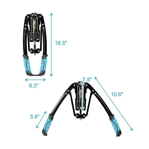 Adjustable Chest Exerciser with 20 Resistance Levels and Hydraulic System, Foldable