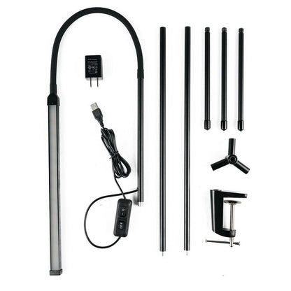 Adjustable LED Floor Lamp with Sliding Height and Dual Brightness Modes, 1000 Lumens