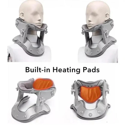 Adjustable Neck Traction Device with Heat Settings and Five Height Positions